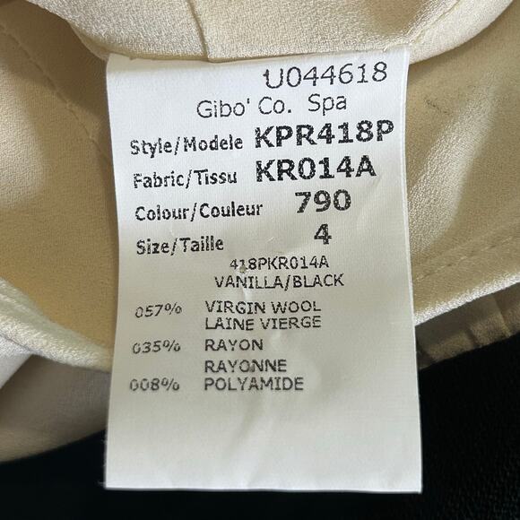 Michael Kors Dress Size 4 Vintage Classic Timeless Wool Blend Cream Black - Picture 7 of 8